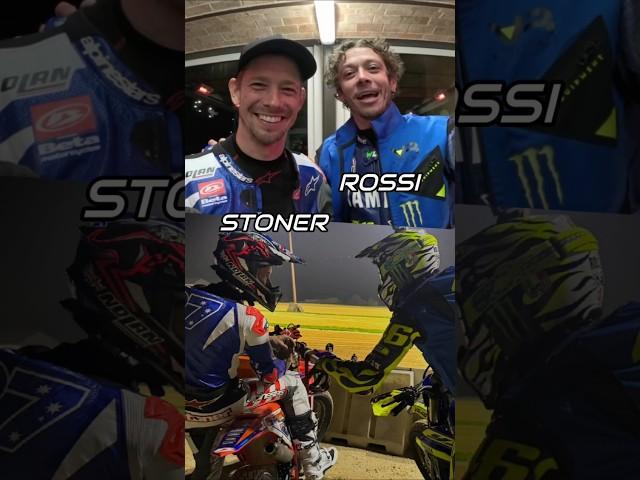 VIDEO OF THE YEAR Valentino Rossi and Casey Stoner Ride Together with Flat Track Bike in MotoRanch