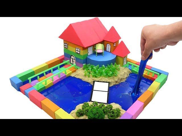 DIY Miniature House #1 - How To Build Villa has Swimming Pool with Kinetic Sand - Zic Zic