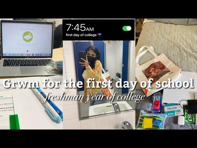 GRWM For The First Day Of School ( GRWM , What’s In My Tote Bag , mini vlog ) | Nadia Jocelyn