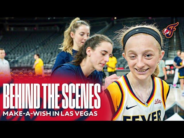 Make-A-Wish Kid Bailey Joins Caitlin Clark, Indiana Fever for Shootaround at Las Vegas