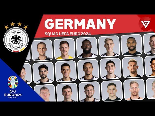  GERMANY SQUAD UEFA EURO 2024 -  GERMANY 27 MEN PLAYERS PRELIMINARY SQUAD DEPTH