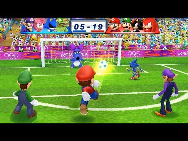 Mario & Sonic At The London 2012 Olympic Games Football Mario, Luigi, Shadow and Knuckles