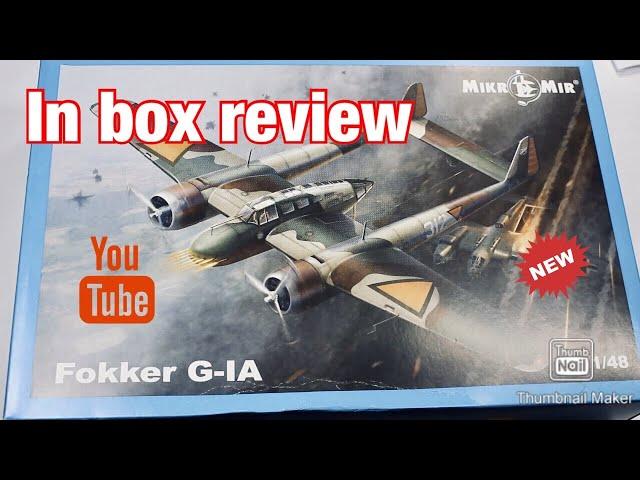 Mikromir 1/48 Fokker G1A In Box Review