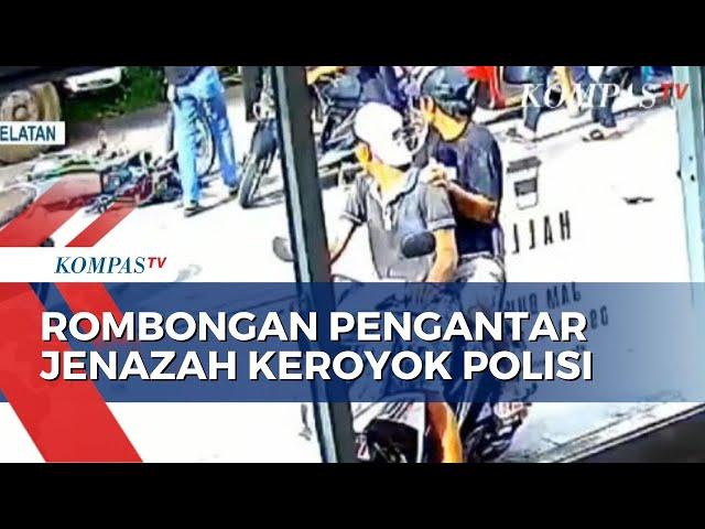 Rombongan Pengantar Jenazah di Makassar Keroyok Polisi, 5 Orang Buron!