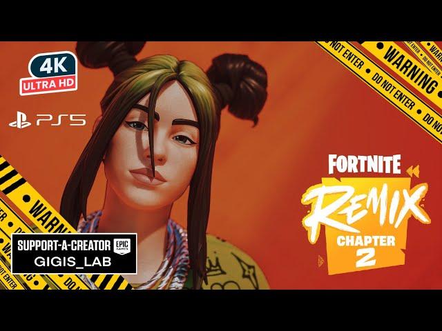 FORTNITE Chapter 2 REMIX GREEN ROOTS BILLIE Skin Showcase Before You Buy Gameplay Review PS5 4K HDR