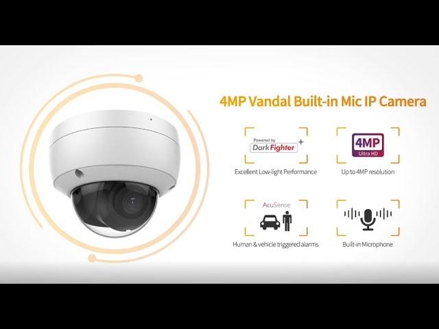 Hikvision DS-2CD2143G2-IU 4 MP AcuSense IP Camera with Smart Detection