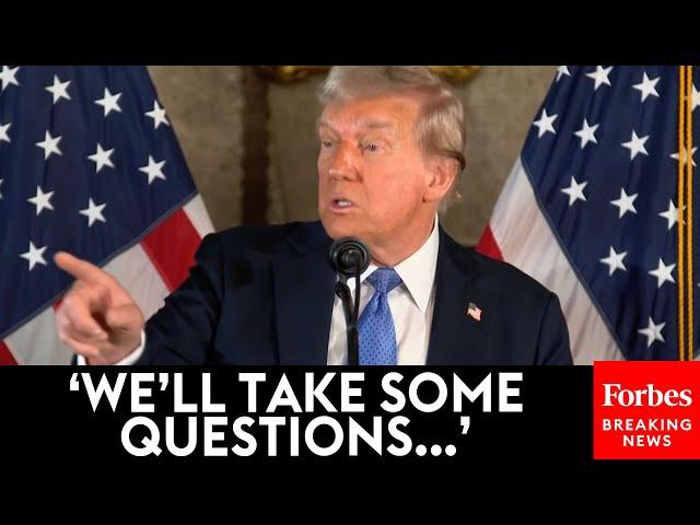 BREAKING NEWS: Trump Takes Question After Question From Reporters At Mar-A-Lago Press Briefing