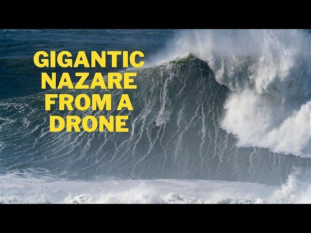 Giant Nazare from a Drone | Feb 25 2022