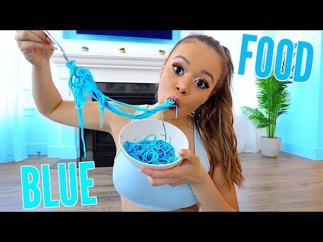 I only ate BLUE food for 24 HOURS Challenge! | Krazyrayray