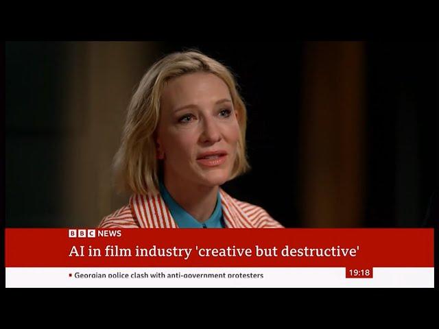 Cate Blanchett 'deeply concerned' by AI impact (film) (Global) 30/Nov/2024