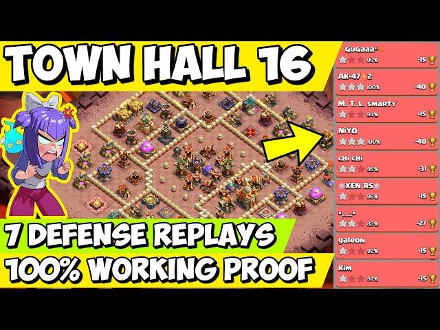 New* Unbeatable Town Hall 16 Anti-2 Star Base Secret TH16 Anti-2 Star War Base Layout