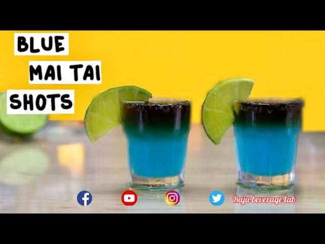 How To Make Blue Mai Tai Cocktail | raju beverage lab