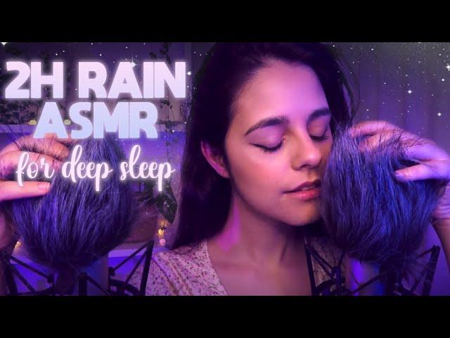 2H RAIN ASMR for Deep SLEEP  Closeup Slow Whispering  You can close your eyes