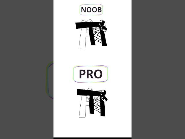 NOOB vs PRO  When you pause F at the right time...Alphabet Lore TAP CHALLENGE #shorts