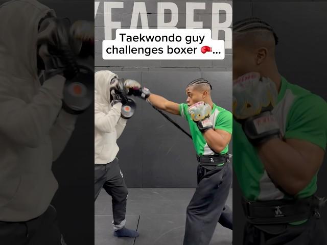 Taekwondo guy challenged a boxer, and this happened…