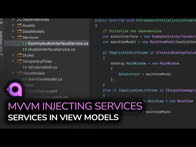 015. Avalonia UI - MVVM Injecting Services