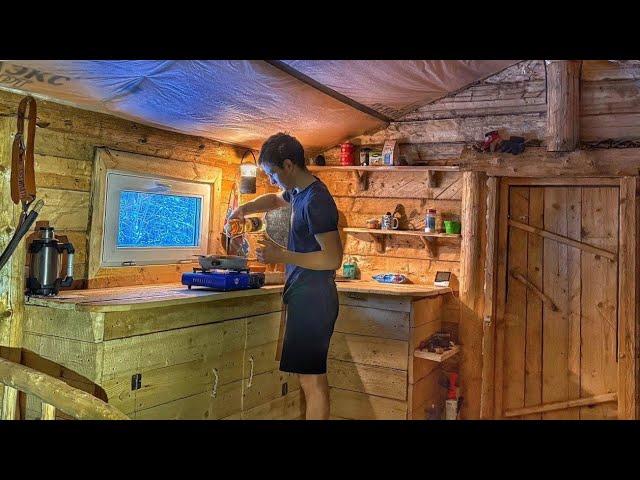 We lived for a few days in the forests of Siberia and made a window in our log cabin