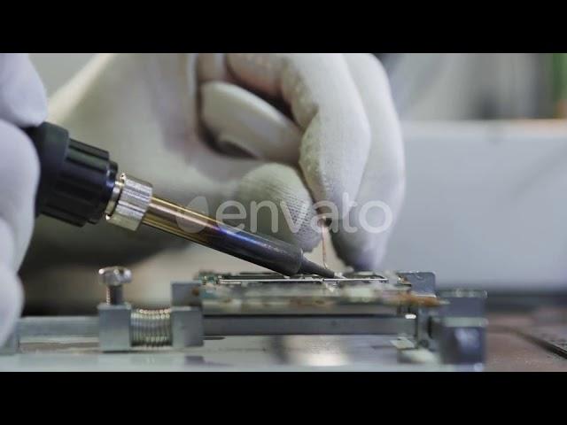 BGA Chip Soldering on the Soldering Station. Removal of Temperature From the Chip Thermocouple |...