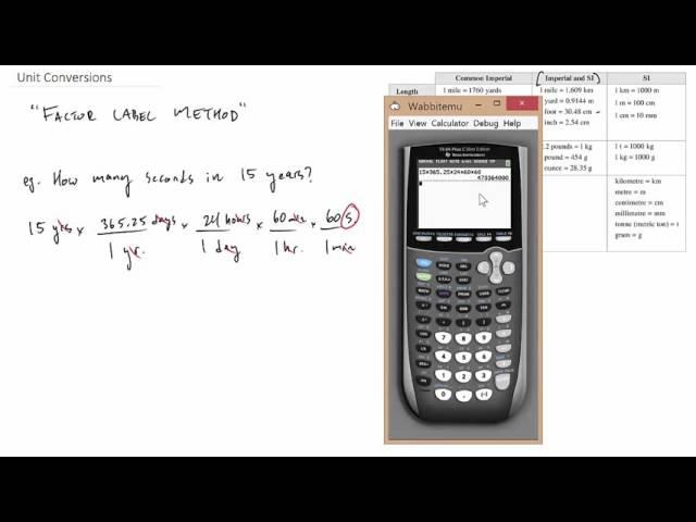 Unit Conversions - Using the Factor Label Method