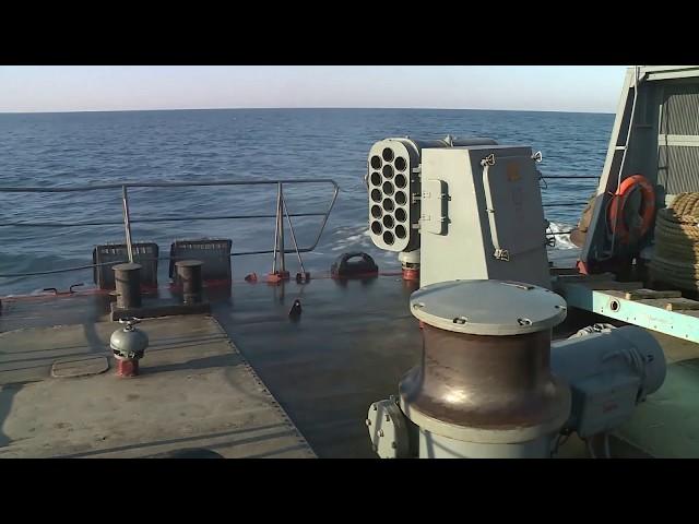 Ivanovets and R-60 missile boats fire Moskit complex