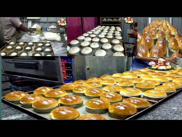 Perfect Burger Bun Making in Bakery's | Eggless Bun | KFC Burger Bun | Hamburger Bun | Macclub bun