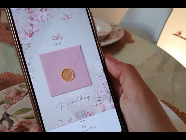 Convite Virtual // Clicar no envelopinho para abrir Vídeo de Casamento