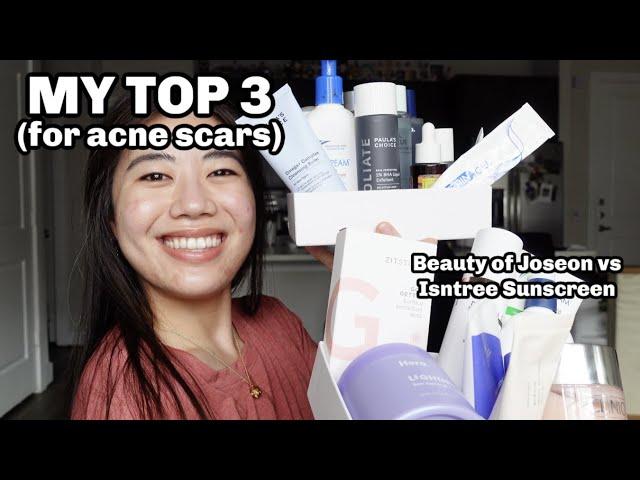 My TOP 3 Skincare Products in EVERY Category TAG (ACNE) (Beauty of Joseon vs Isntree Sunscreen)