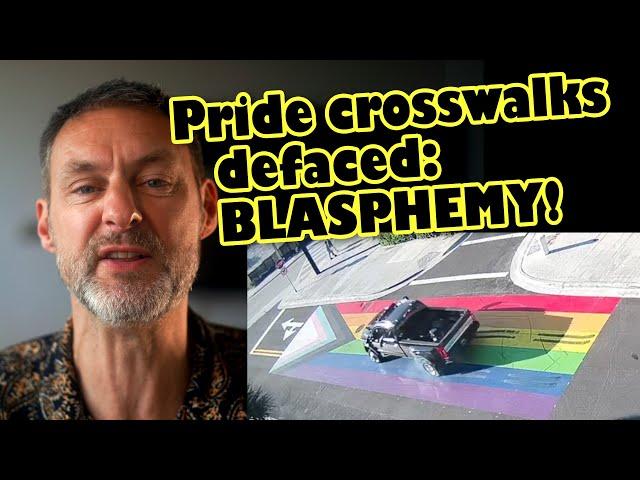 Pride crosswalks defaced: kids on scooters facing TEN YEARS! These are new blasphemy laws