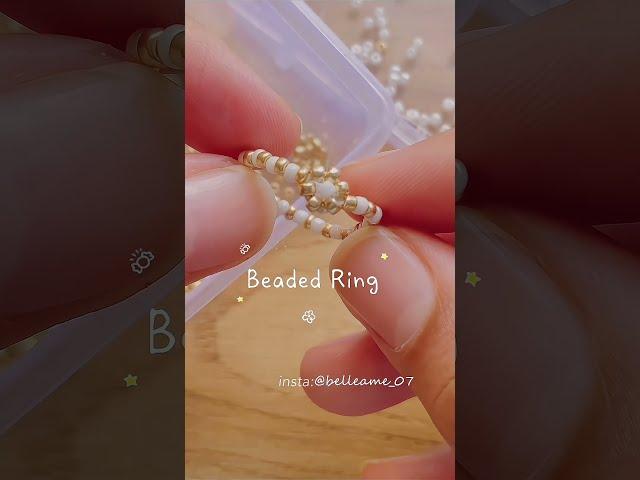 Flower beaded rings / bead rings , how to make bead rings.. #repost #flowerring