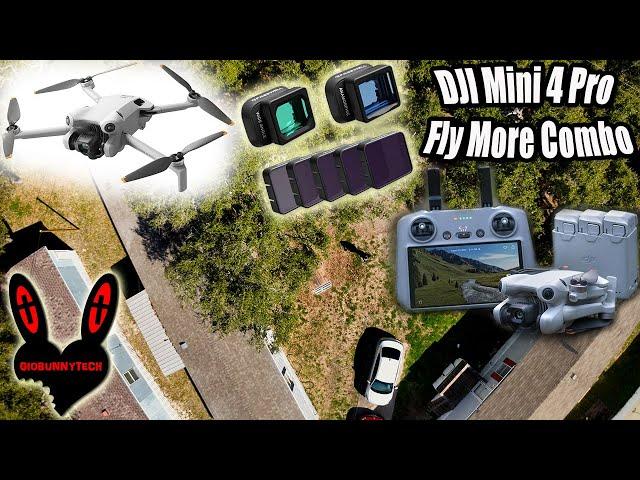 DJI Mini 4 Pro Fly More Combo 1st looks, Test on Windy Day, Filters, Night Mode with Rain 