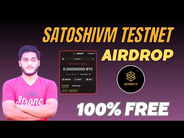 SatoshiVM Testnet Airdrop Step By Step Guide !! Crypto Airdrop Without Investment