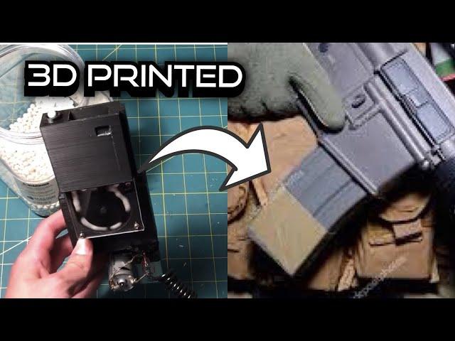 3D printed airsoft magazine (self winding)