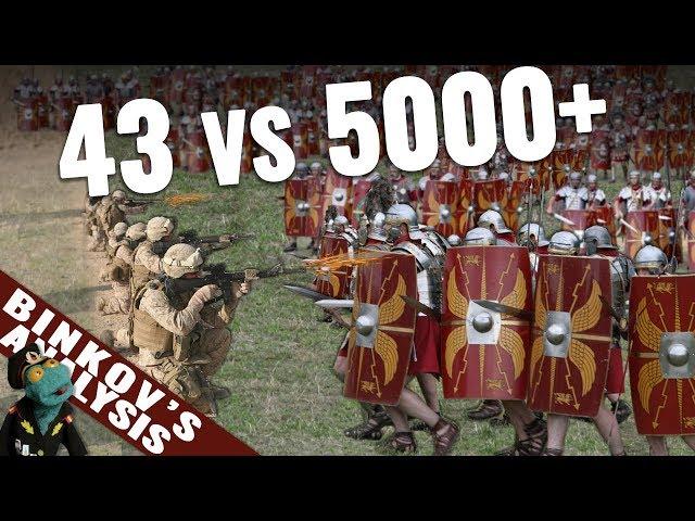 Could a Marine platoon defeat a whole Roman Legion?