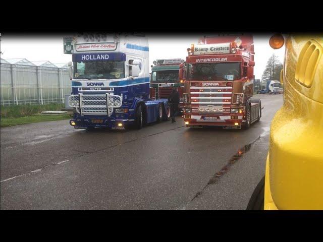 Open Pipe Scania´s leaving RetroTruckTour 2023