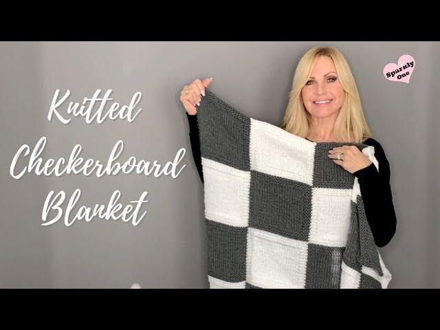 How to Knit a Checkerboard Lap or Baby Blanket