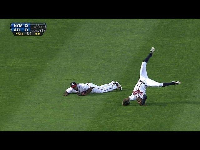 Upton brothers collide, B.J. makes catch