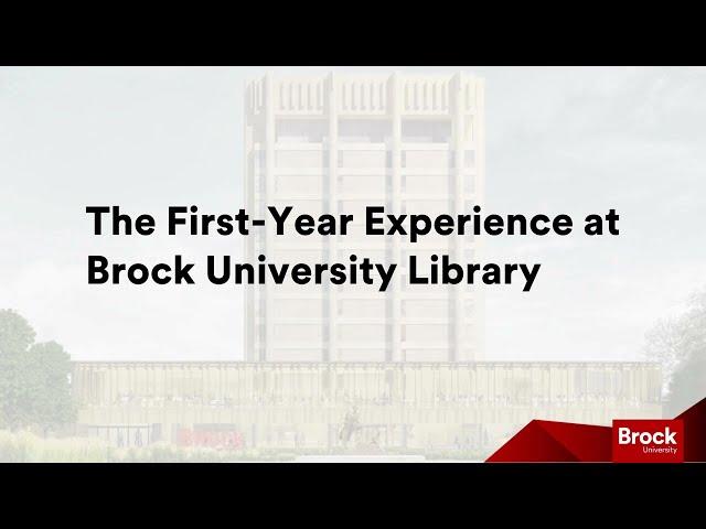 Welcome to Brock and the Library, 2024