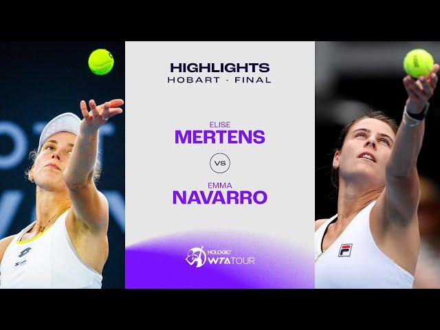 Elise Mertens vs. Emma Navarro | 2024 Hobart Final | WTA Match Highlights