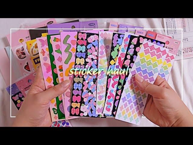 [No talking] 다꾸 하울 ASMR | STICKER HAUL | Korean ART BOX stationery 노토킹 아트박스 신상 씰스티커 | paper tingle