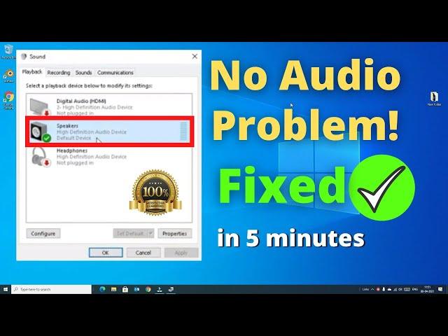 My Laptop Sound Not Working || How To Fix Windows 10 Laptop No Sound/ Not Working Problem?