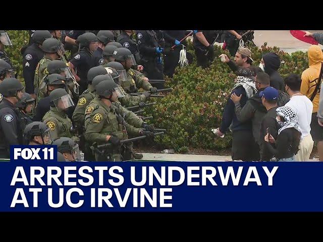 UC Irvine protests: Cops tear down pro-Palestine encampment, mass arrests made