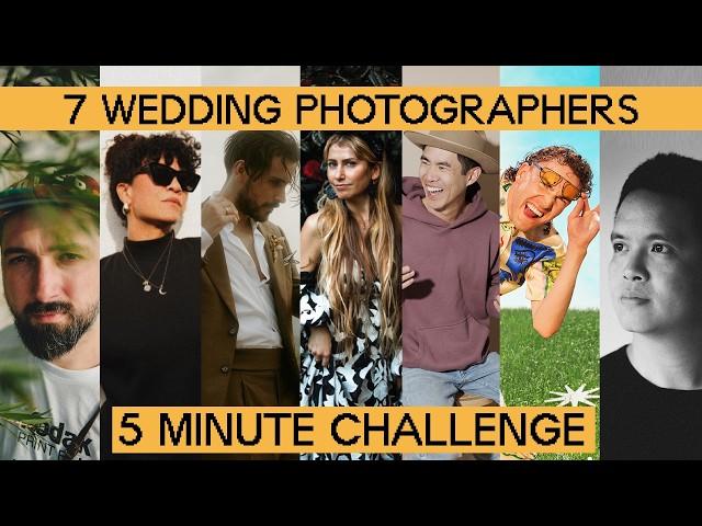 How to Pose Couples UNDER 5 MIN - 7 Wedding Photographers CHALLENGE