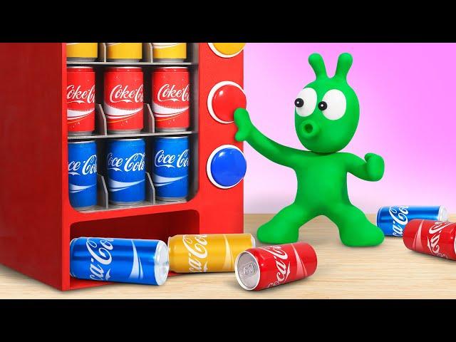 Pea Pea Playing with Colorful Soda Vending Machine - Best Pea Pea games and fun - Pea Pea Wonderland