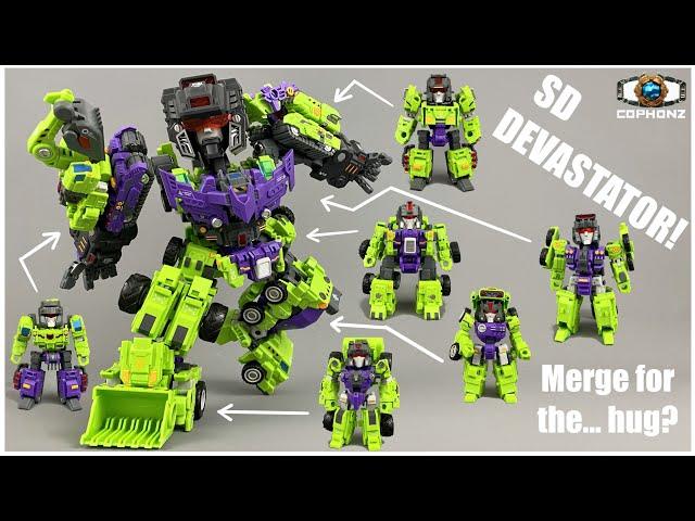 ||Smart transformations|| SD Devastator! Master Made Demolisher transformed + showcase!