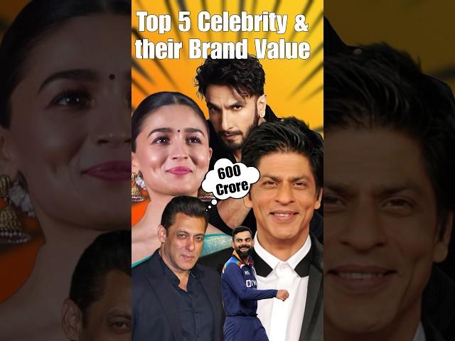 Top 5 Celebrities of India & their Brand Value ? #bollywood #shorts #shortsfeed