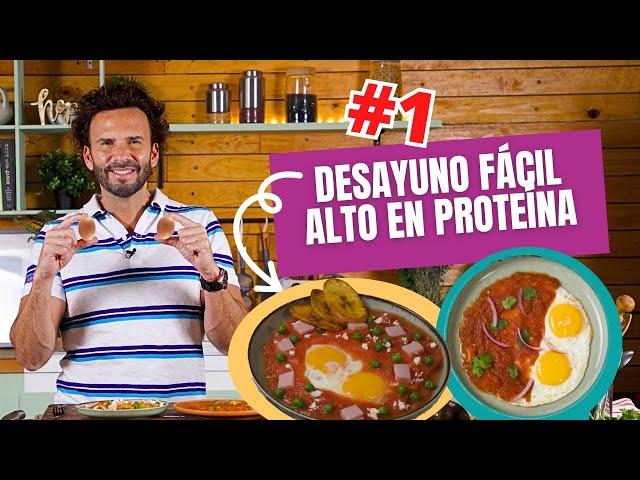 Cómo prepara un desayuno fácil alto en proteína | Huevos Rancheros | Huevos Motuleños #cheforopeza