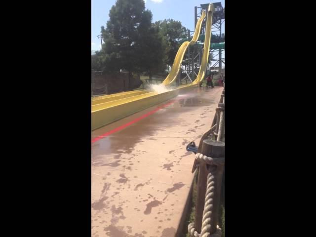 Helms Staycation - Noelle and Triniti on Yellow Slide