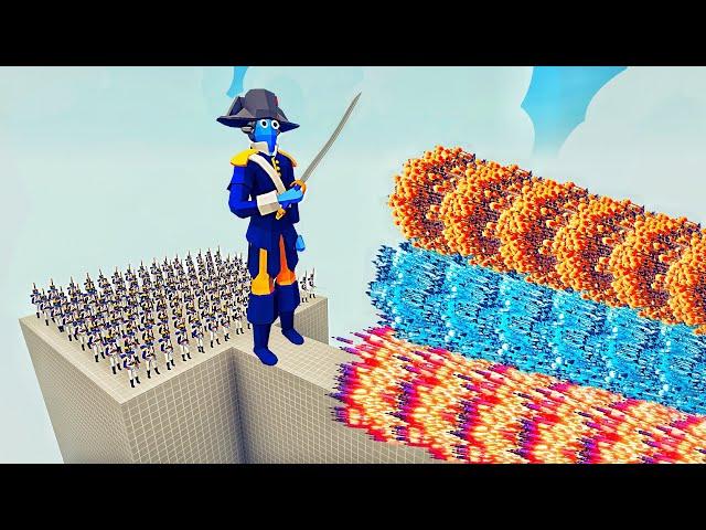 100x NAPOLEON ARMY + GIANT NAPOLEON BONAPARTE vs EVERY GOD - Totally Accurate Battle Simulator TABS