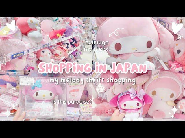 japan vlog 🩷 sanrio thrift store in japan: my melody, store tour, sanrio shopping, plushies 