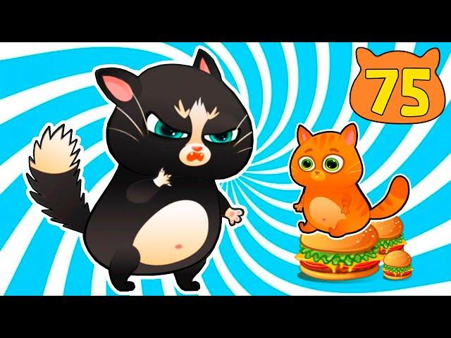 Суровый КОТИК БУБУ №75. Кот ВЕЛИКАН  Мультик ИГРА про котят на Хвостик ТВ